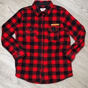 Red and Black Plaid Womens Jacket